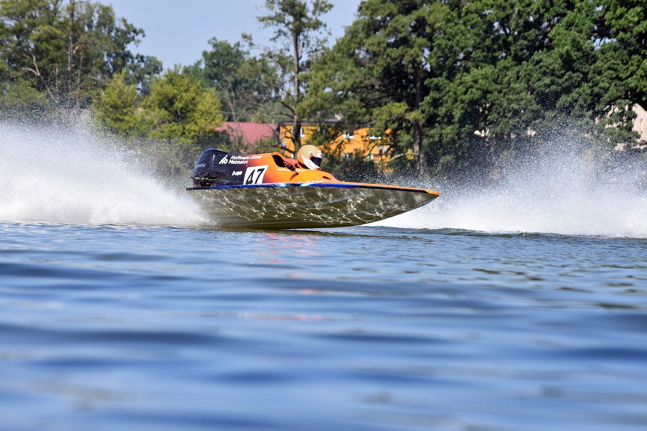 motorboat, racing, sport