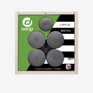 David 12 Wurfscheiben + 1 Maître Wurfspiel L'Amical Breton