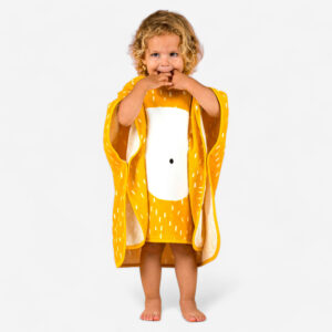 Decathlon Bade-Poncho Baby Baumwolle - Löwe gelb