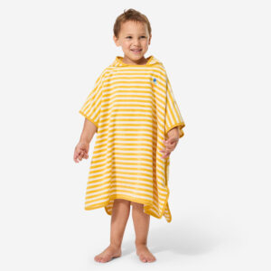 Decathlon Bade-Poncho Baby - gelb gestreift