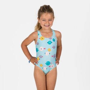 Decathlon Badeanzug Baby- Print Fische blau