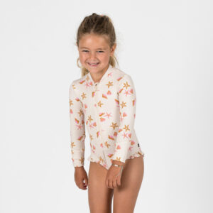 Decathlon Badeanzug Baby/Mädchen langarm UV-Schutz - Izia Shell weiß