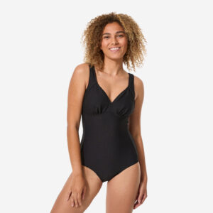 Decathlon Badeanzug Damen Strukturstoff - Rosy schwarz