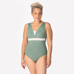 Decathlon Badeanzug Damen kompatibel mit Brustprothese - Aquakokoon grün