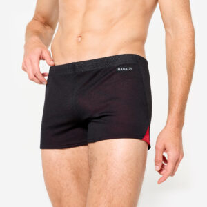 Decathlon Badehose Boxer Herren - 900 Drag Suit schwarz/rot