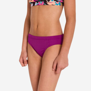 Decathlon Bikini-Hose Surfen Mädchen geblümt Alma Hao violett