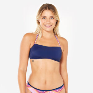 Decathlon Bikini-Oberteil Damen Bandeau Surfen Lori blau