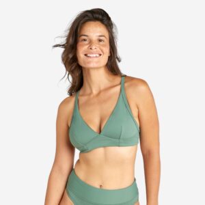 Decathlon Bikini-Oberteil Damen Bustier Bea Venice khaki