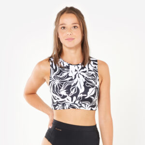 Decathlon Bikini-Oberteil Damen Bustier Carla schwarz/weiß