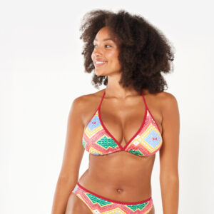 Decathlon Bikini-Oberteil Damen Triangel Surfen Mae Sangria rot