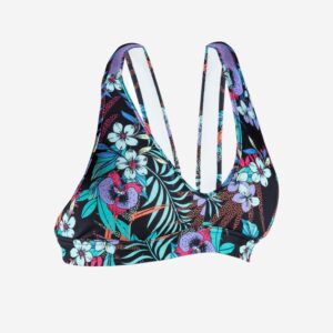 Decathlon Bikini-Oberteil Mädchen 900 Lily violett/türkis