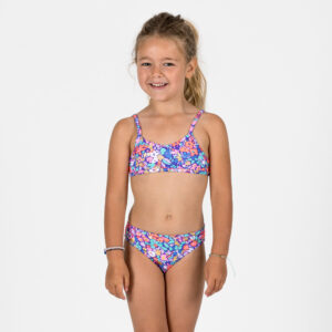 Decathlon Bikini-Set Surfen Mädchen gekreuzte Träger Boni bunt
