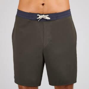 Decathlon Boardshorts Badeshorts Surfen Herren halblang 18" 100 khaki