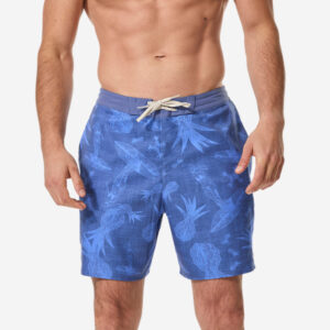 Decathlon Boardshorts Badeshorts Surfen Herren halblang 18" Supagirl 100 blau