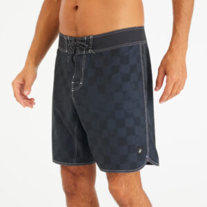 Decathlon Boardshorts Herren halblang 18" 500 Checky schwarz
