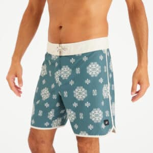 Decathlon Boardshorts Herren lang Hyperdrama 18" Granit/grün