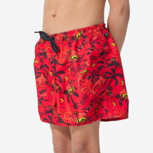 Decathlon Boardshorts Jungen 100 Happysurf rot