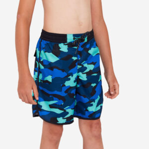 Decathlon Boardshorts Jungen 500 Camo blau