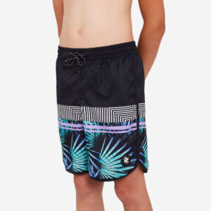 Decathlon Boardshorts Jungen 500 Palmsand schwarz