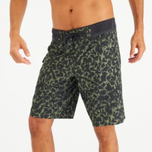 Decathlon Boardshorts Surfen Herren lang 900 20" Morpho Army grün