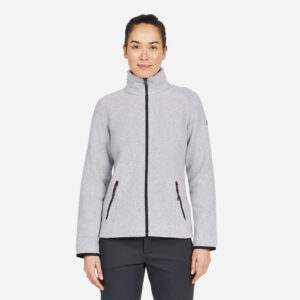 Decathlon Fleecejacke Segeln Damen warm Sailing 100 grau meliert