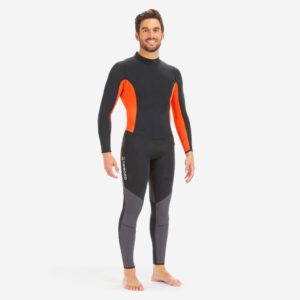 Decathlon Neoprenanzug Segeln Jolle Katamaran Herren 500 3/2 mm schwarz/orange