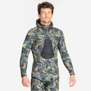 Decathlon Neoprenjacke Freitauchen Herren 5 mm SPF 900+ camouflage