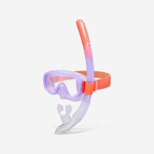 Decathlon Schnorchel-Set Kinder Anti-Beschlag-Maske Ventil-Schnorchel 100 violett