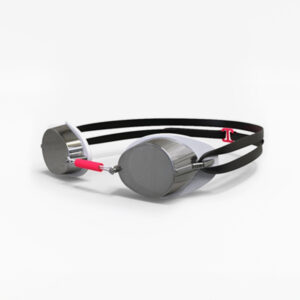 Decathlon Schwedenbrille verspiegelt Einheitsgröße - schwarz/rot