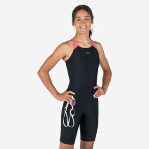 Decathlon Schwimmanzug Shorty Mädchen - Kamyleon schwarz