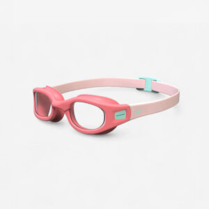 Decathlon Schwimmbrille Soft kleine Größe klar Gläser rosa/türkis