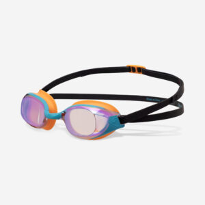 Decathlon Schwimmbrille verspiegelt Einheitsgröße - BFit orange/türkis