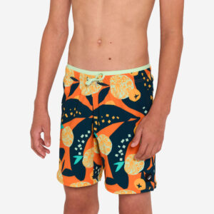 Decathlon Schwimmshorts Jungen lang - 100 Hotu orange