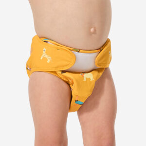 Decathlon Schwimmwindel Baby waschbar - Wild gelb