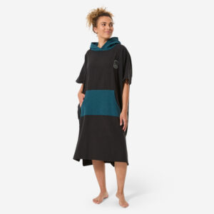 Decathlon Surf-Poncho Damen/Herren 500 schwarz