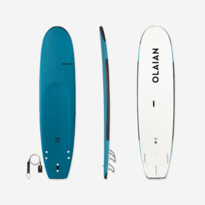 Decathlon Surfboard 100 Schaumstoff verstärkt 8'2" 100 l mit Leash
