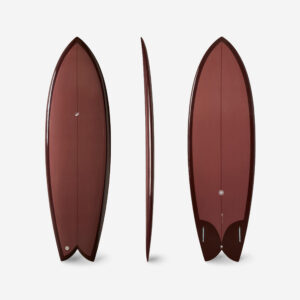 Decathlon Surfboard mit Futures Box ohne Finnen 900 Fish 6'1 bordeaux