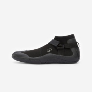 Decathlon Surfschuhe niedrig Windsurfen Naturgummi 3 mm - 100 schwarz