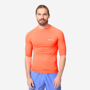 Decathlon UV-Shirt Herren kurzarm 100 neonorange