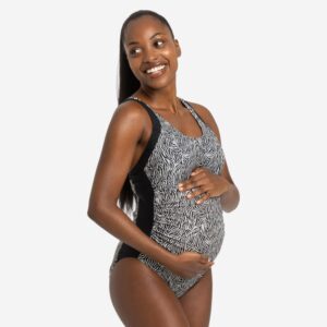 Decathlon Umstandsbadeanzug Damen - Emy Zeb schwarz