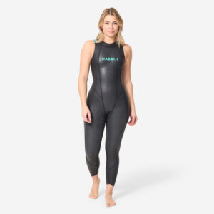 NABAIJI Schwimmanzug Neopren Damen Long Jane Freiwasserschwimmen - OWS 500 2/2 schwarz