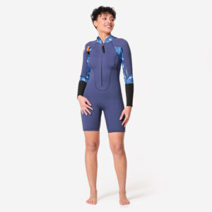 OCEAN STEP Neopren Shorty Wasserwandern Damen 4/3 mm Zweiwege-Reißverschluss - Optimizer