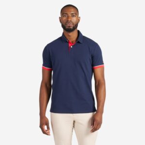 TRIBORD Poloshirt Segeln Herren kurzarm - 100 marineblau/rot